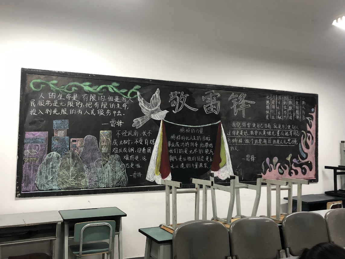 致敬雷锋,点燃新风 黑板报评比大赛
